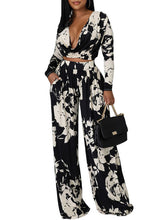 Two Pieve – Crop-Top mit Blumenmuster und weitem Bein